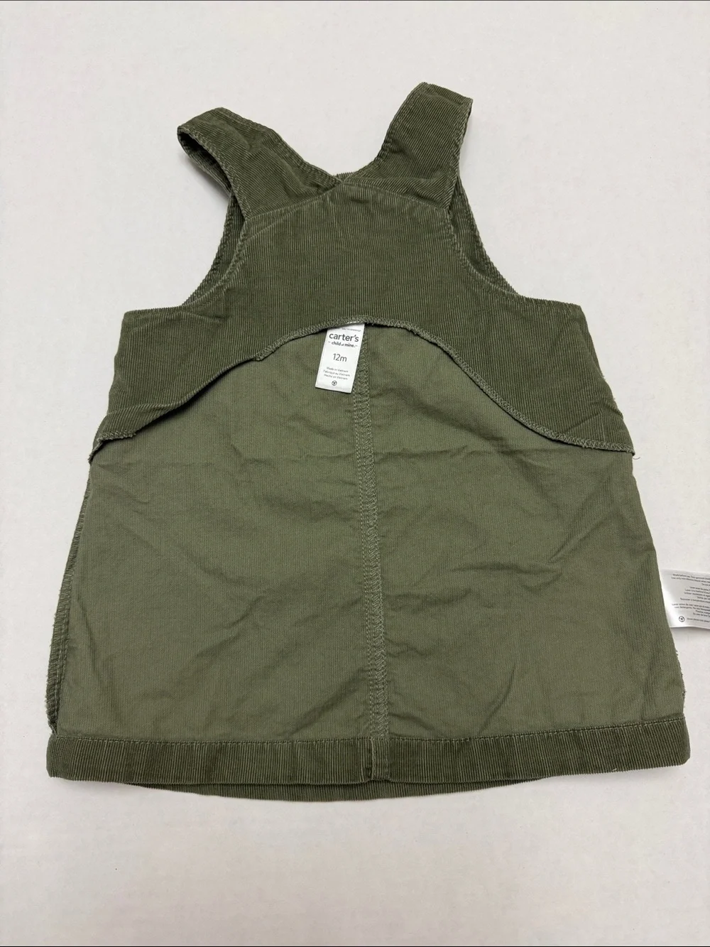 Carter's Girls 12M Olive Green Corduroy Dress